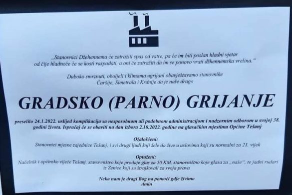 tešanj smrtovnica grijanju
