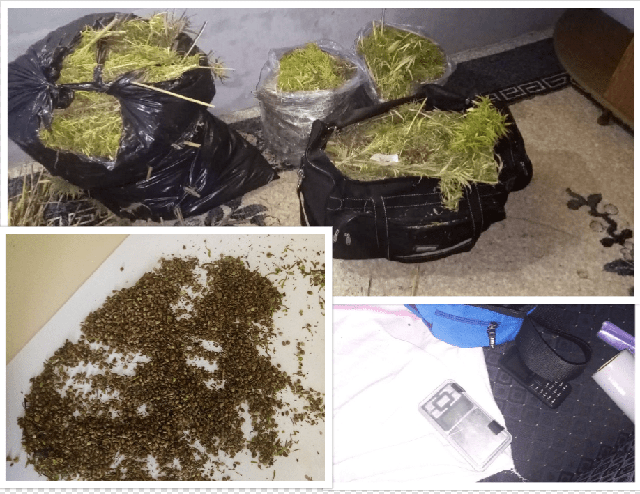 pronašli i oduzeli 19,25 kg zelene biljne materije koja svojim izgledom asocira na opojnu drogu „Marihuana“