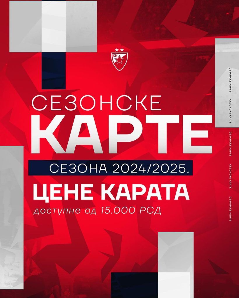 kk crvena zvezda sezonske karte