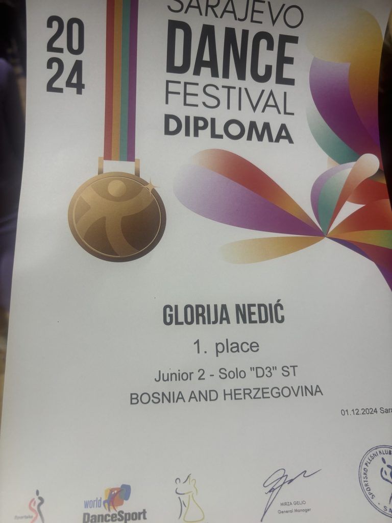 Glorija Nedić svjetsko WDSF prvenstvo