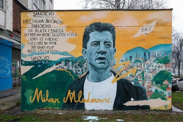 mural Milanu Mladenoviću u Sarajevu