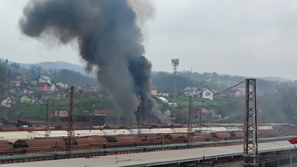 požar na Željezničkoj stanici u Doboju