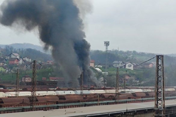 požar na Željezničkoj stanici u Doboju