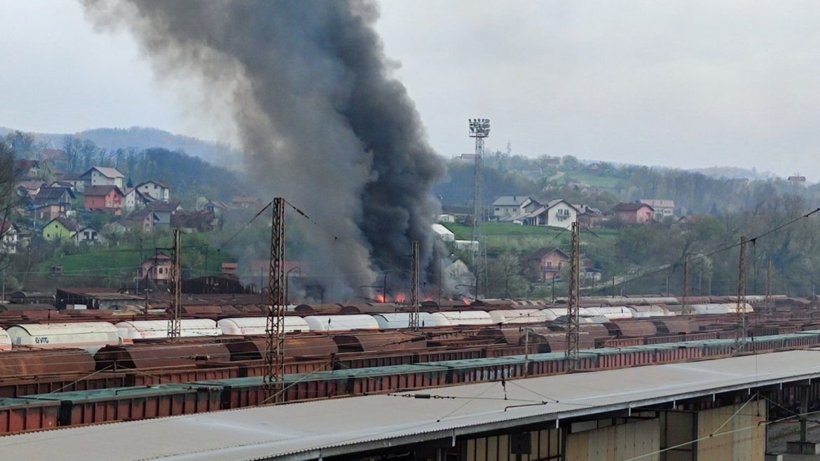 doboj policija požar željeznička stanica